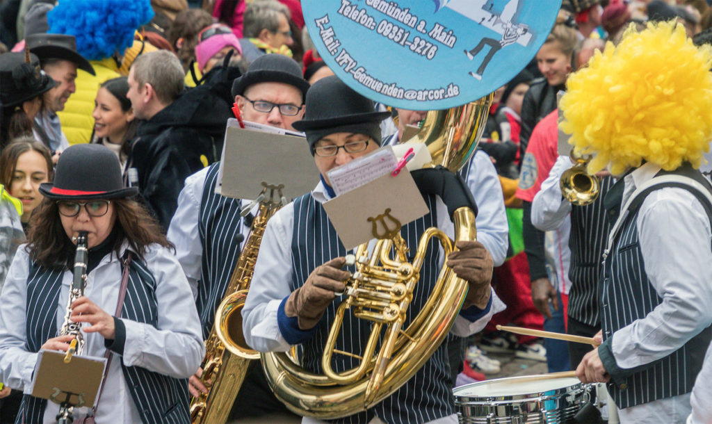 Die Fishermen's Dixieband auf dem Züchle in Gemünden a.Main am 18.02.2023 Foto: Helmut Hussong